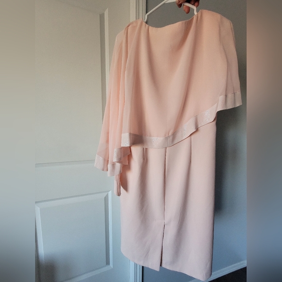 Light pink cape dress for special occasions - Picture 4 of 4